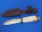 Timber Rattler Fixed Blade Knife – TR 47 – Leather sheath – 8 1/2” total length – made in Pakistan