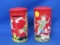Pair of Tin/Metal Banks – Children Playing Post Office – 4 1/2” tall – No maker's mark