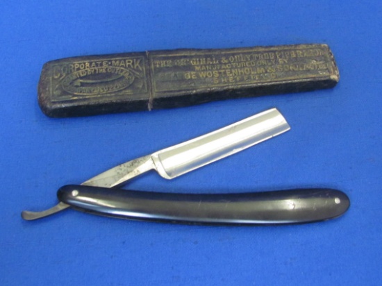 Unmarked Straight Razor in Nice Case by George Wostenholm & Son – Sheffield