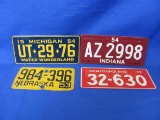 1950's Wheaties Cereal Premium Miniature Bicycle License Plates (4)
