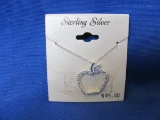 Sterling Silver Apple Necklace – 2 Grams