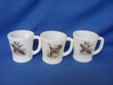 Fire King Game Bird Coffee Cups (3) – Canada Goose (2) & Mallard Duck