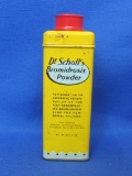 1930s Tin – Dr. Scholl's Bromidrosis Powder – 5” tall – Graphic of Woman on back