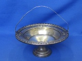 Sterling Silver Basket – Royal Rose Pattern – 7 1/8” in diameter – 219.8 grams – Small weighted base