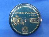 Vintage Metal Bank “Cherokee State Bank of St. Paul”  Add-O-Bank – Patent date 1942