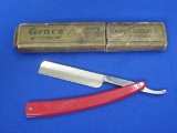 “Red Imp” Straight Razor with Genco Case – Marked “Made in USA by Case”