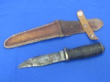 Fixed Blade Knife with Leather Sheath “Case's Tested XX” - 8” total length