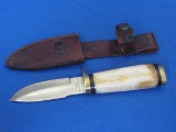 Timber Rattler Fixed Blade Knife – TR 47 – Leather sheath – 8 1/2” total length – made in Pakistan
