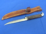 Globemaster No. 60620/2 Fixed Blade Knife with Leather Sheath – Made in Japan