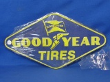New Metal/Tin Sign “Good Year Tires” - 18” x 10” - Made in China
