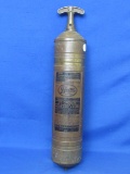 Brass Pyrene Fire Extinguisher – Heavy Vehicle Type – About 17 1/2” long
