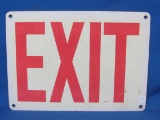 Metal Sign with Plastic Coating “Exit” - 14” x 10”