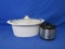 Mixed Lot Crockpot  Insert 15”L x 12”W x 8”H With Lid & Small 5” Crock Pot w/Lid Works -