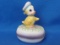 Cute Ceramic Trinket box – Sailor Chick on an Egg – 2 3/4” long – Made in Taiwan