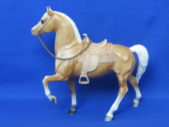 Breyer Horse No. 112 Palomino Western Prancer w Saddle & Reins – 9” long