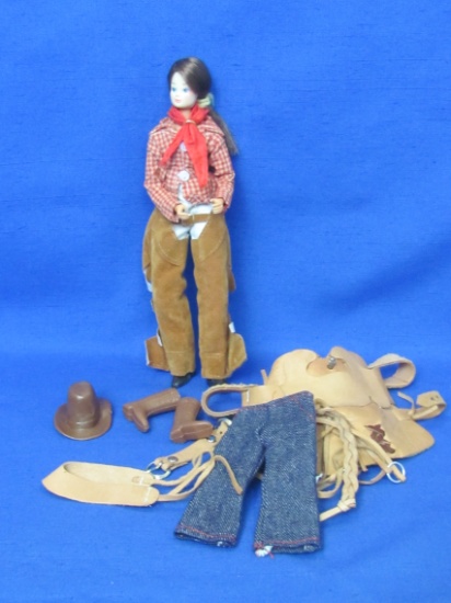 Brenda Beyer Doll with Western Style Accessories – About 8” tall