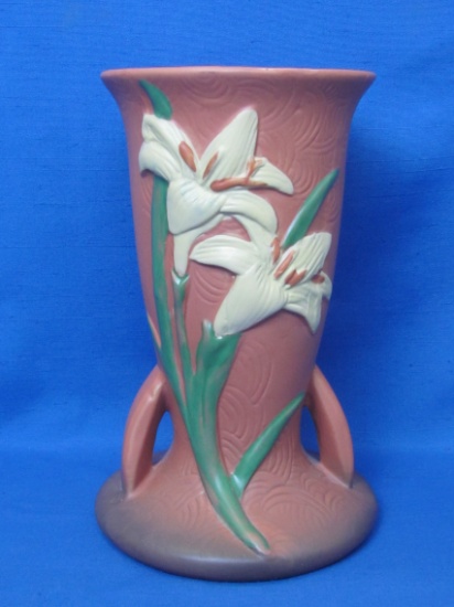 Reproduction Roseville Pottery Vase – Zephyr Lily – 9 1/4” tall