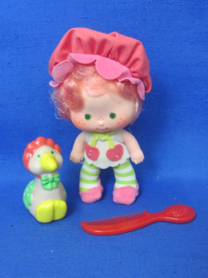 Cherry Cuddler Doll with Gooseberry & Comb – 1980s – About 4” tall