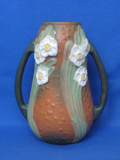 Handled Reproduction Roseville Vase – 8” tall