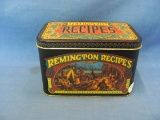 Remington Ammunition Firearms Metal Recipe Box With Recipes