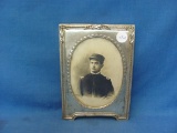 Vintage Fireman Picture – Dikeman #3 – Tin Frame