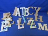 Mixed Lot Of Wooden Craft Letters Please Consult Pictures For Sizes & Condition -