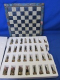 Civil War Chess Set New In Box By Dragon Crest 14 ½” x 14 ½” x 1” Made Of Polyresin (15 Lbs)