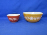Mixed Lot Of Pyrex Nesting Mixing Bowls - #403 Butterfly Pattern - #401 Autumn Harvest -