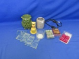 Mixed Lot Of Items – Owl Bell “Amana Colonies”- 3-Scented Melts Pkg – Owl & Melt Warmer +More