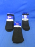 Lot Of 3 Pairs TCK Multisport Plus Socks - All Size Large & Black -