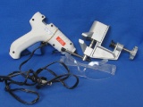 Glue Gun, Clamp-on Vise & Safety Glasses