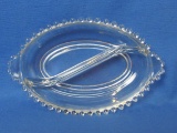 Imperial Glass Candlewick Divided Relish Dish – 8 1/4” x 5”