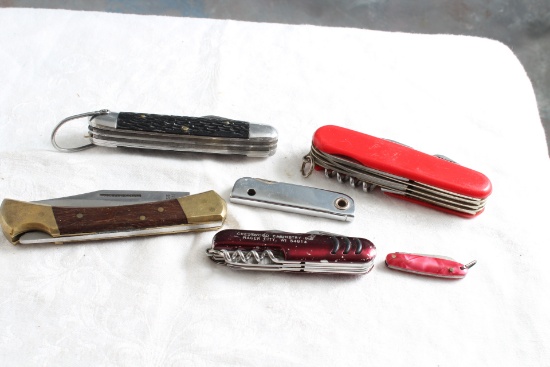 Vintage Lot Folding Pocket Knives Sabre, Interpur, & Others