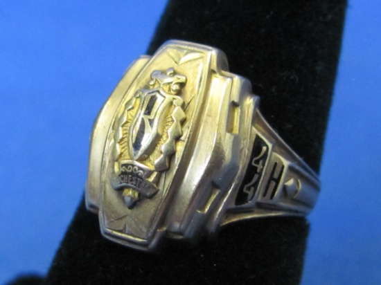 10 Kt Gold Josten's Class/School Ring – 1944 Rochester – size 6.5 – Weight is 4.9 grams