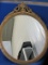 29 ½ x 24 ½  Wood Oval Mirror