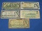 Lot Of 5 Canada Paper Currency Legal Tender 1937 & 1953 &1973