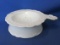Vintage Fine White Porcelain Tea Strainer w/ Under Cup