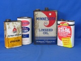 Lot Of 4 Oil & Cleaners Tins Gold Eagle – Sherwin-Williams -  Linseed Oil – Dri-Clene