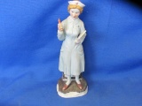 8” x 2 1/2” Porcelain Lady Nurse Decoration