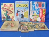 Lot Of 7 Antique Comic Books & Reading Books For Kids