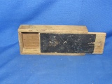 Bit Stock Drills Wood Dovetail Box With Sliding Top  7” x 3”