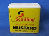 Schilling Double Superfine Mustard Tin 1.12 Oz 31 Grams 2 ½” x 2 ½”