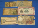 Lot Of 6 Assorted Paper Currency