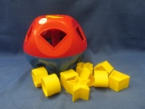 Vintage 1970's Tupperware Toys Shape-O-Ball Child Toy - Includes 9 Shapes