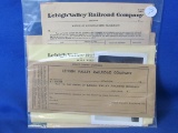 Lehigh Valley Railroad Tariff & Scale Documents