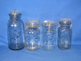 Lot Of 4 Ball Eclipse Wide Mouth Jars With Lids