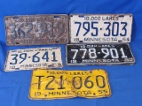 12” x 6” Minnesota License Plate 1951 &1950 & 1954 & 1953 & 1955 Lot Of 7