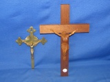 5 Pair of Crosses Metal & Wood