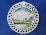 Pierced Edge Rossetti Hand Painted Plate 6 ½” x 6 ½”