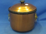 Copper Coated Lions Head Insulated Ice Bucket